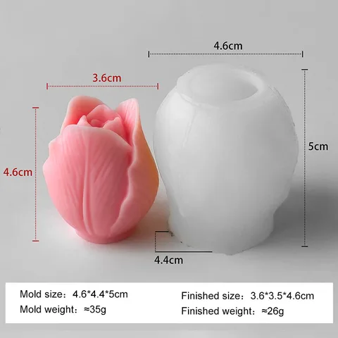 Силиконовая форма для свечей тюльпан