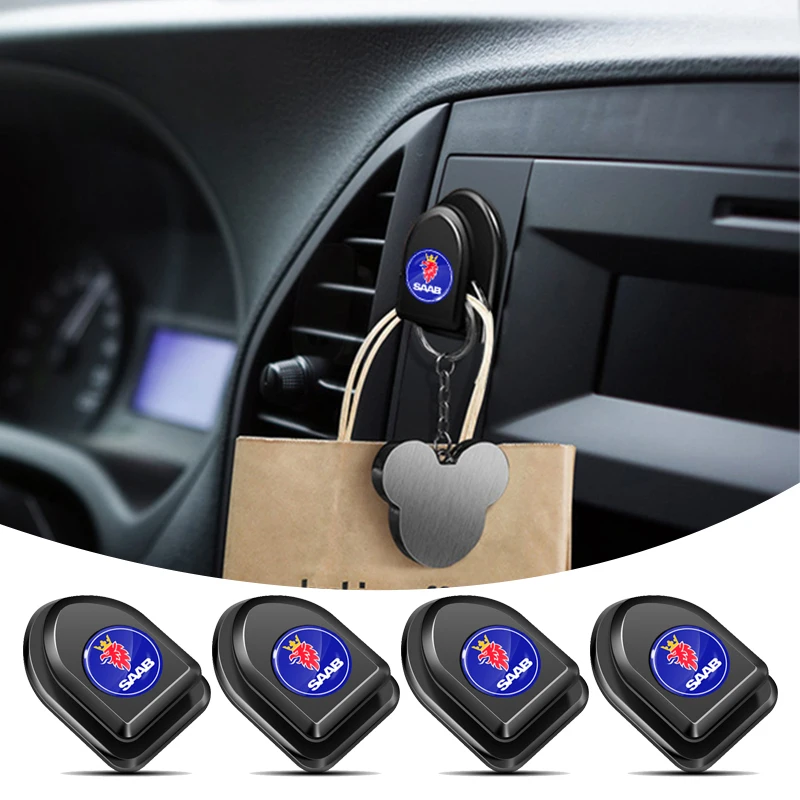

Mini Car Hooks Organizer Storage Hanger for USB Cable Headphone Key Storage for Saab 9-3 93 9-5 9 3 900 9000 95 Scania Sweden