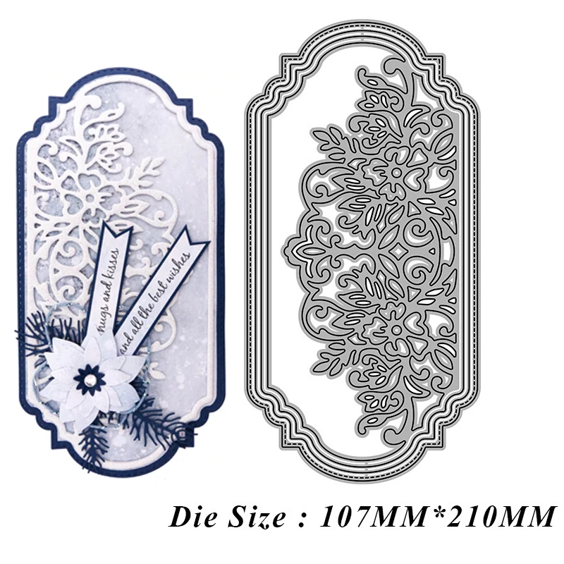 

Большая этикетка, Цветочная рамка, металлический трафарет, шаблон-штамп, вырезание, скрапбукинг, тиснение, штампы, искусство, декорации, фор...