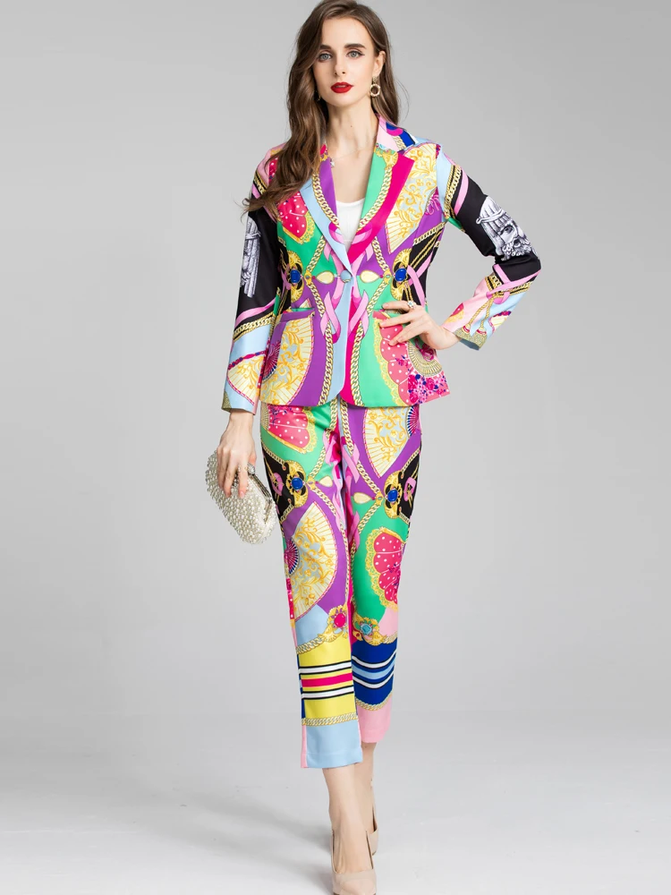 

Женский костюм с круглым вырезом, блузка с длинным рукавом летучая мышь и брюки-клеш