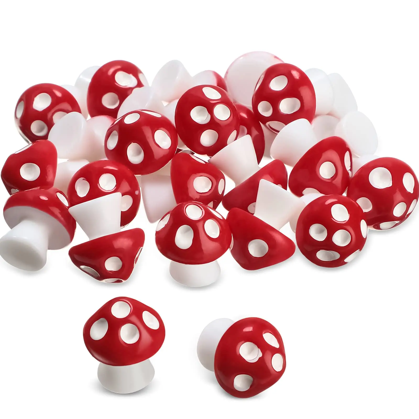 Миниатюрные фигурки грибов из смолы 50/100 шт.