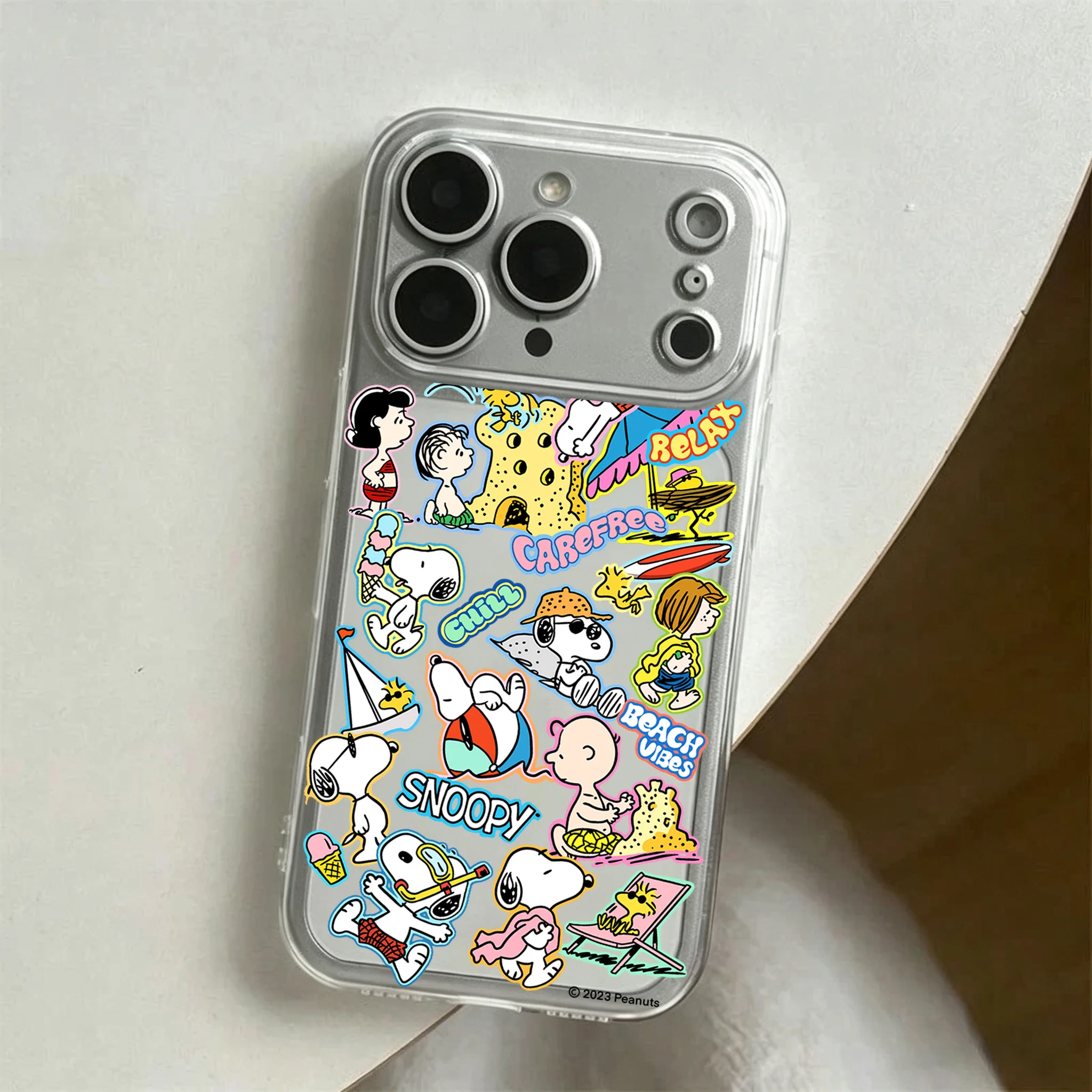Фото Чехол для телефона Samsung Galaxy S26 S25 S24 S23 S22 S21 S20 FE Note20 Note10 Edge Plus Ultra Lite 5G с забавным принтом Снупи, прозрачный чехол №2