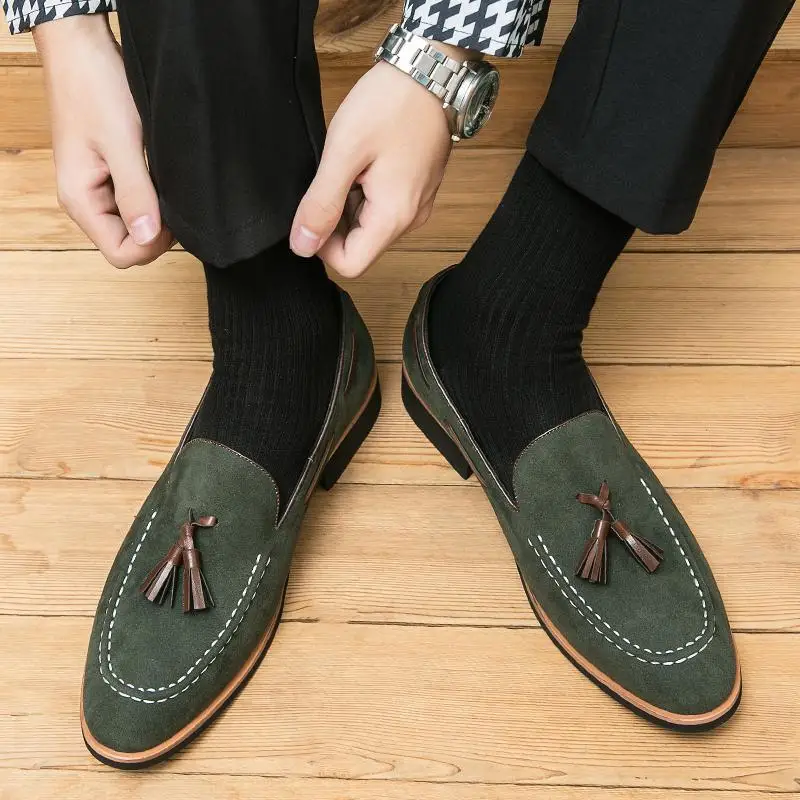 

Brogue Leather Shoes Men's Autumn Men's British Breathable Genuine Leather Wedding Groom's Shoes Formal Wear Business Casual M