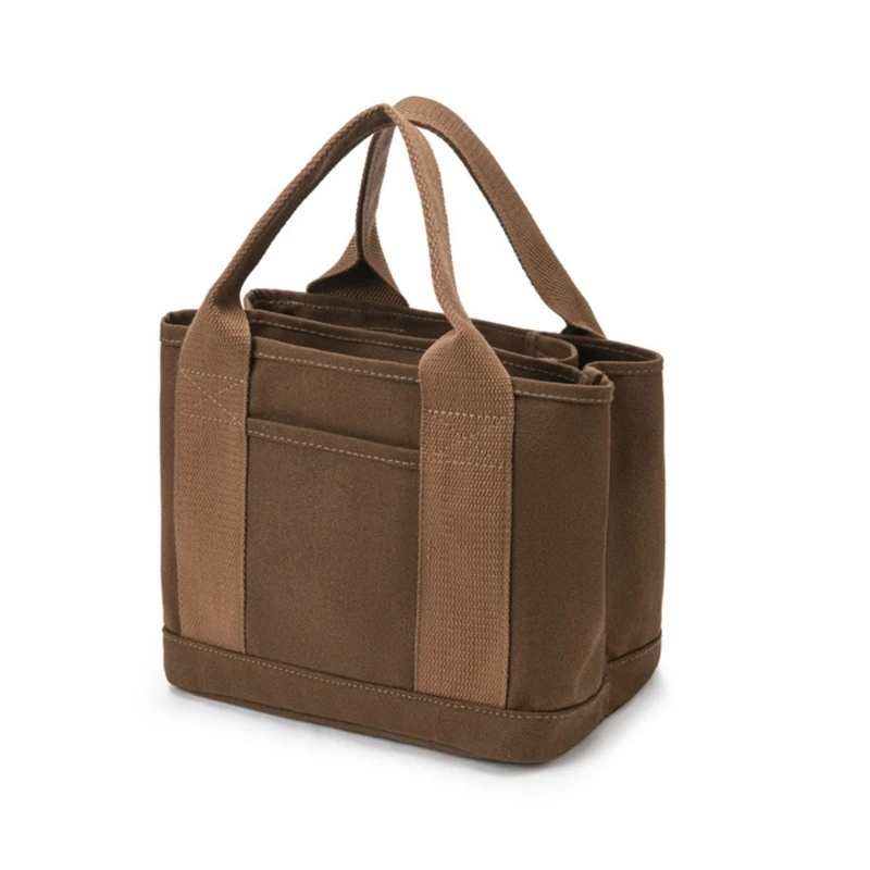 

Simple Canvas Tote Women Handbags Casual Small Bento Bags for Women Mini Shopper Purses Female Mummy Bag