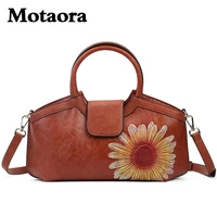 motaora fashion vintage ladies handbag miss retro chinese style large capacity travel bags with zipper pouch womens phone bag