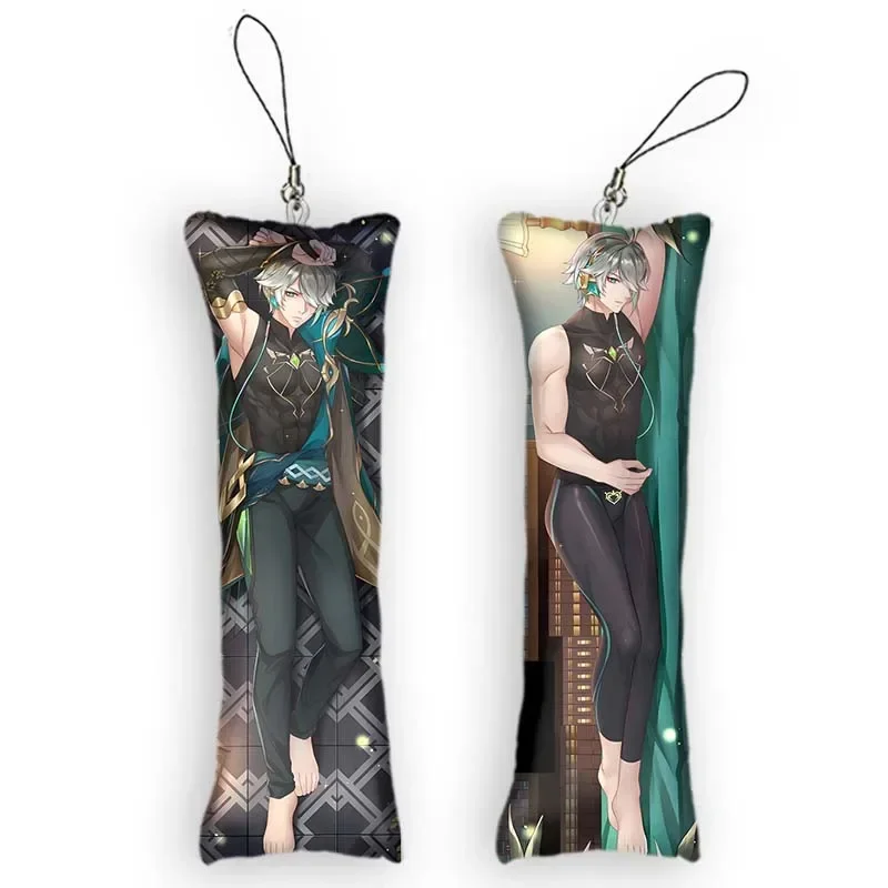 Fashion4x12 см аниме брелок Dakimakura мини-кулон 2-сторонний подвесной орнамент Genshin Impact