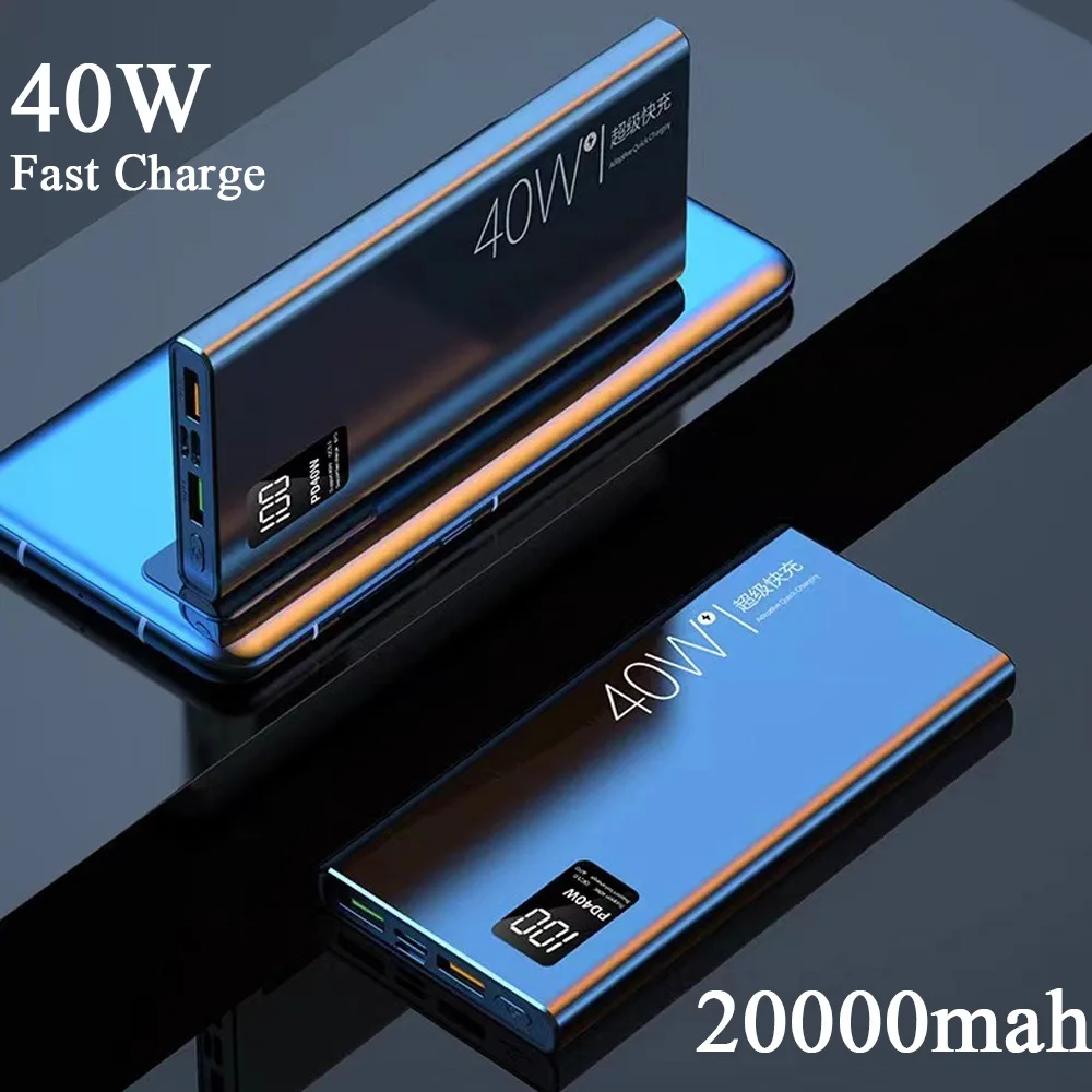 

Портативный внешний аккумулятор с цифровым дисплеем, 20000 мАч