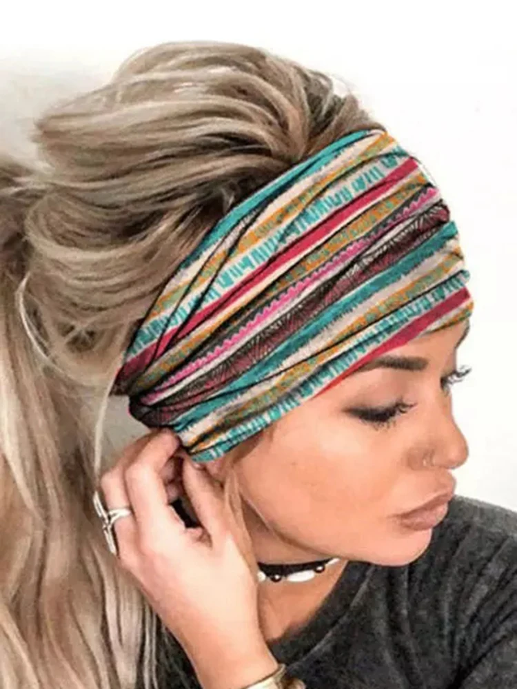 Женские повязки на голову в стиле бохо эластичные для волос девочек тюрбан