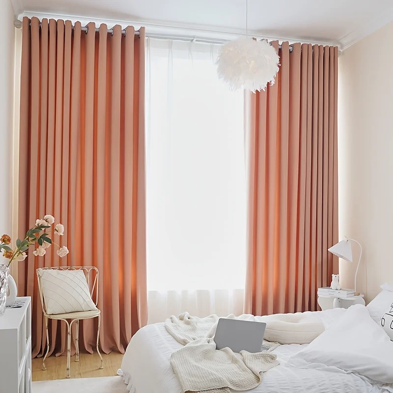 

1pc High-end Curtains For Blackout, Thickening Fleece Fabric Warm Bedroom