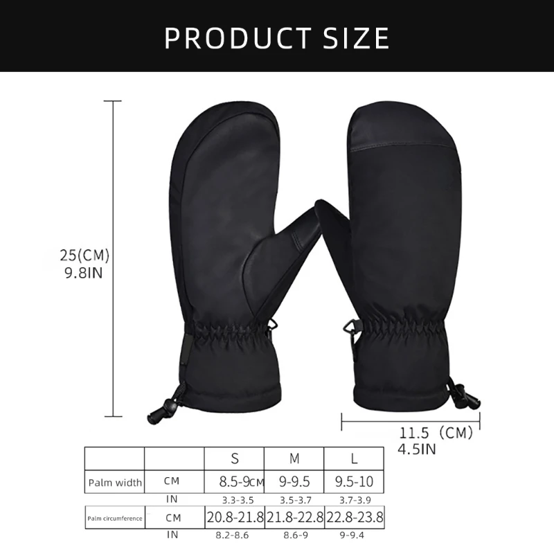 A9LD Лыжные варежки Теплые для сноуборда Снежные перчатки Перчатки сенсорных