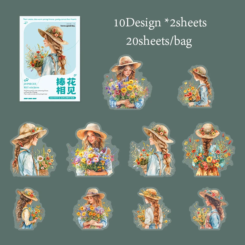 

Mr Paper наклейки Girls in the Flower Field Series