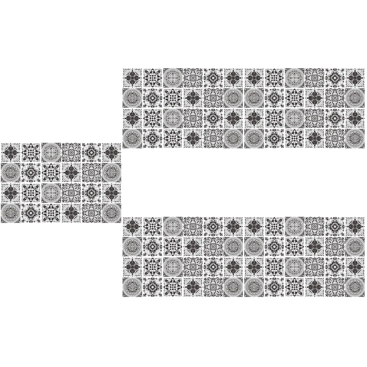 

120 pcs Peel and Stick Tiles Self-adhesive Kitchen Tile Stickers Bathroom Floor Wall Decorative Stickers