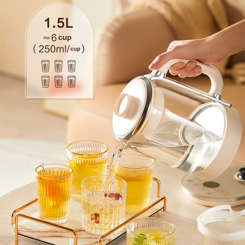 SUPOR Многофункциональный горшок для здоровья 1 5 л Электрический чайник из