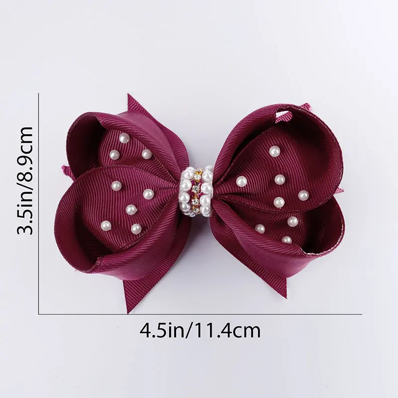 Модные заколки для волос с жемчугом детей Элегантные Заколки бантом инструменты