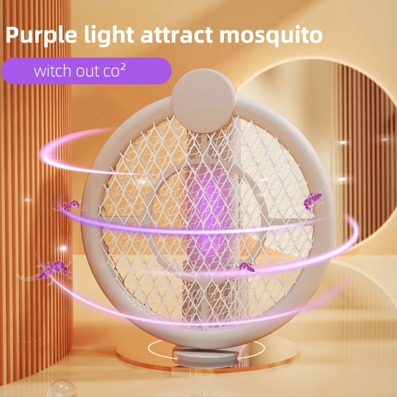 

Electric Mosquito killer Anti-Mosquito Fly Swatter Trap 2 In 1 Folding Rechargeable Summer Mosquito Racket Repellent For Home