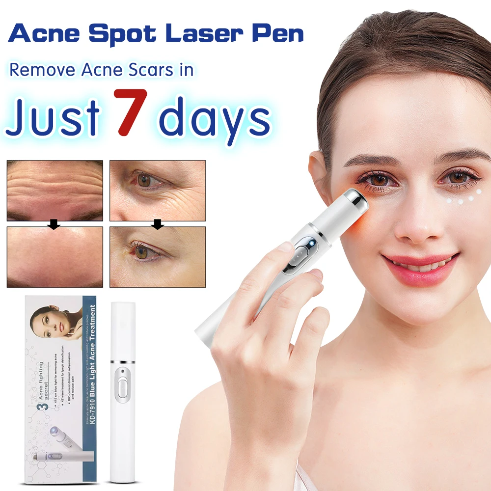 

Blue Light Acne Laser Pen Scar Removal Machine Acne Treatment Tightening anti Wrinkle Removal Dark Circles Beauty Skin Device