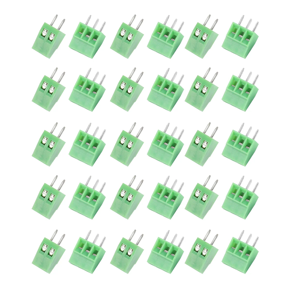 

50 Pcs Terminals Plugs Screw Terminal Connector Panel Strip PCB Board Socket Copper Screw Terminal Block