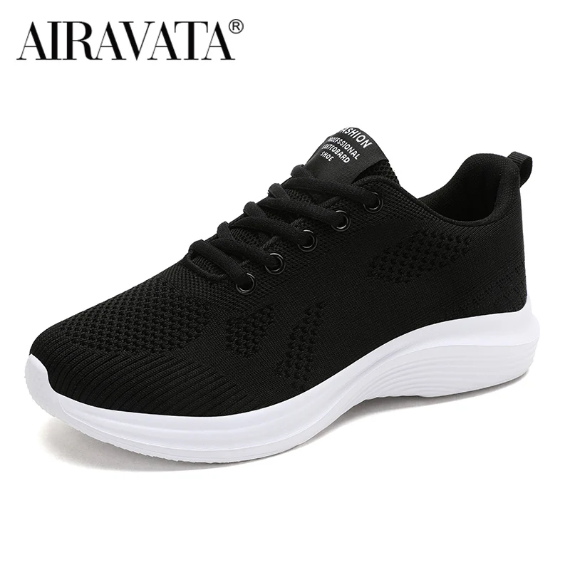 Women Gym Shoes Casual Tennis Shoes Knitted Classical Comfortable Breathable Flat Famale Sneakers