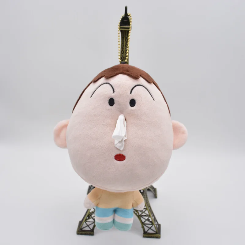 

21cm Anime Crayon Shin-chan Boochan Plush Tissue Box Kawaii Funny Doll Snot Drawer Paper Box Bag Pendant Home Decoration Gifts