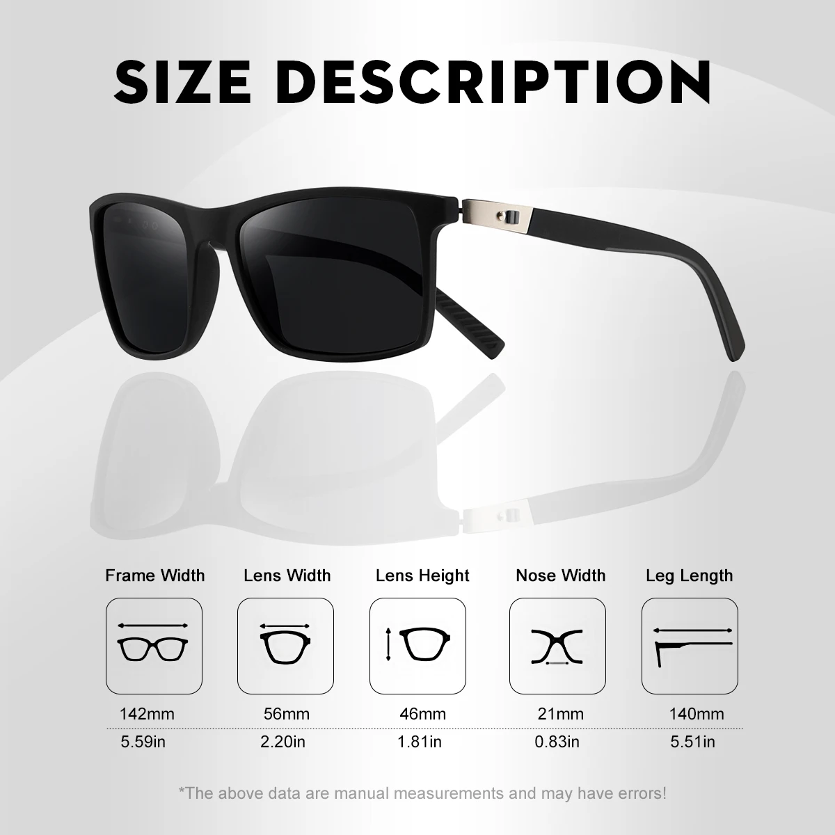 CRIXALIS 2 шт. прямоугольные поляризационные солнцезащитные очки для мужчин и женщин