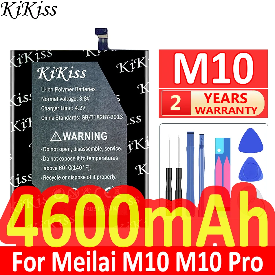 

4600mAh KiKiss Powerful Battery M10 For Meilai M10Pro M10 Pro Mobile Phone Batteries