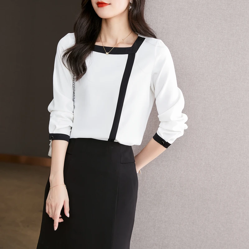 

New Korean Fashion Casual Ladies White Shirts blouse women tops Female Woman Button Up Shirt Girls Long Sleeve Blouse Py807