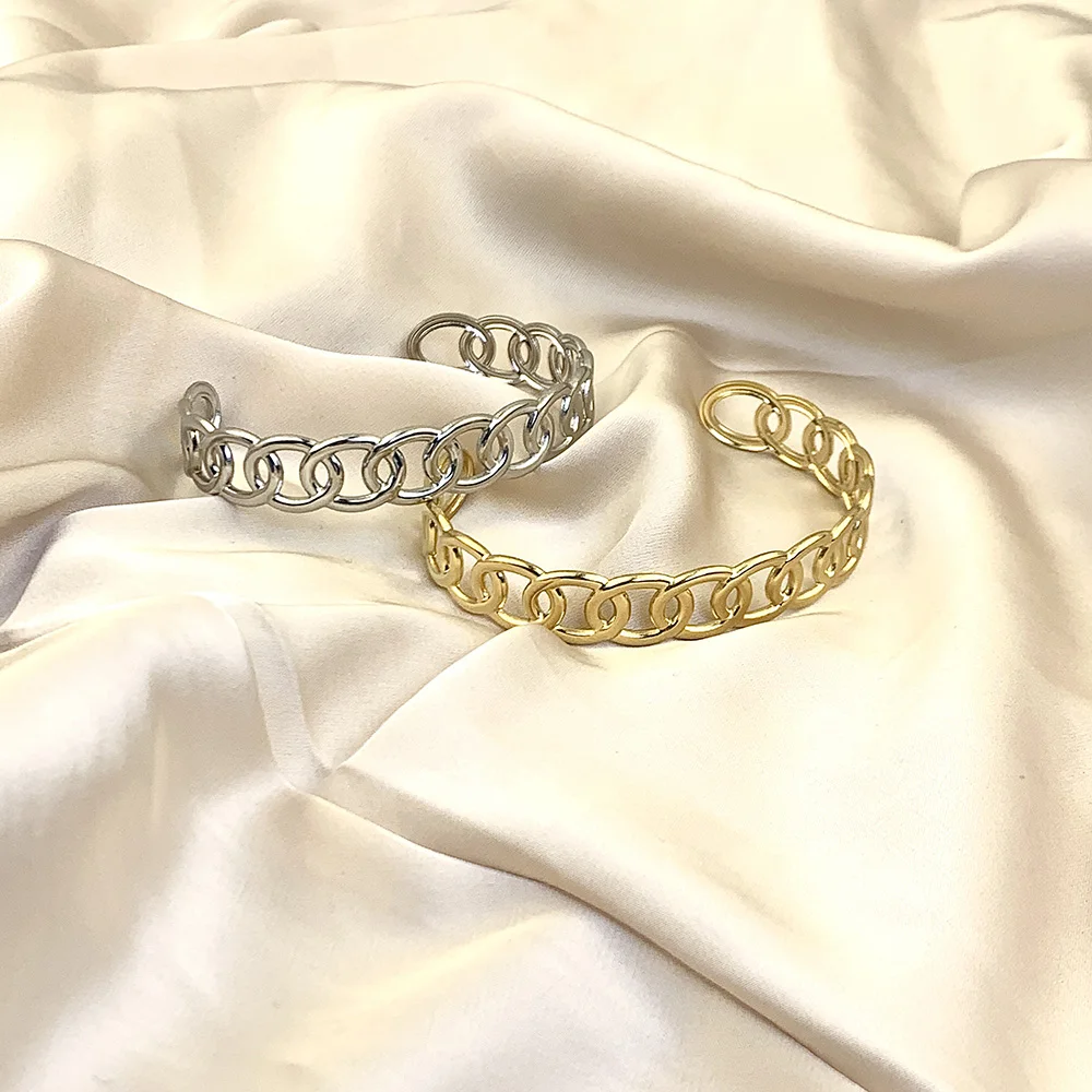 

316L Stainless Steel Inlay Bangle Gold Silver Color Round Circle Bangles Bracelets for Women New Luxury Wrist Waterproof Jewelry