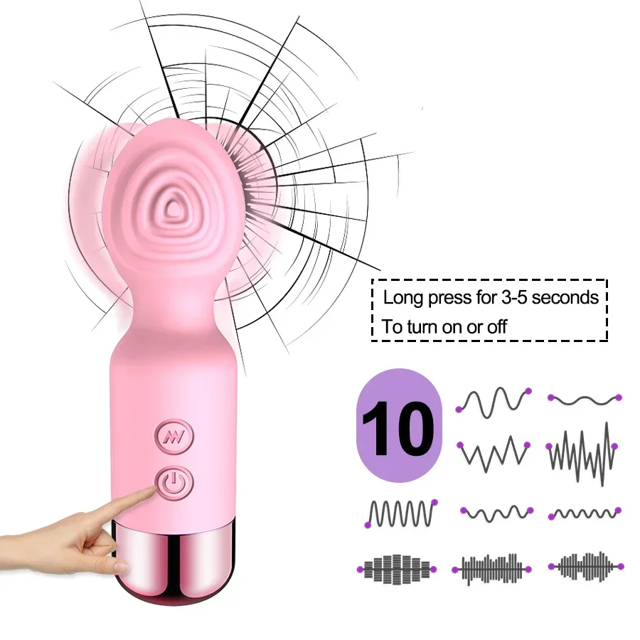 10-скоростной мощный AV вибратор волшебная палочка Стимулятор клитора массажер