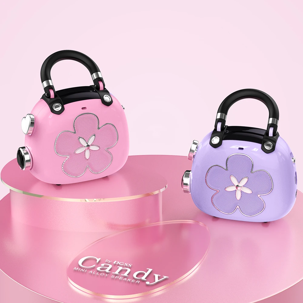 Фото DOSS Candy Мини Bluetooth Беспроводная колонка 5 Вт BT 5,0 Портативная звуковая коробка Симпатичный MP3 музыкальный плеер громкий динамик s лучший подаро... №2