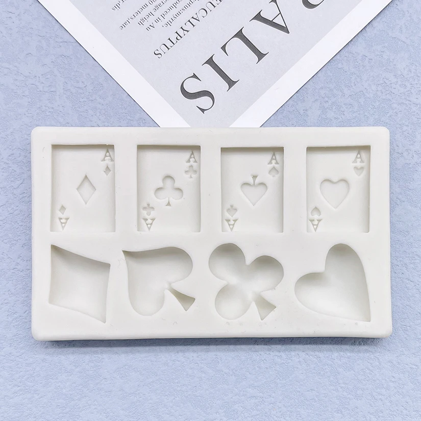 

Poker Silicone Sugarcraft Mold Resin Tools Cupcake Baking Mould Fondant Cake Decorating Tools