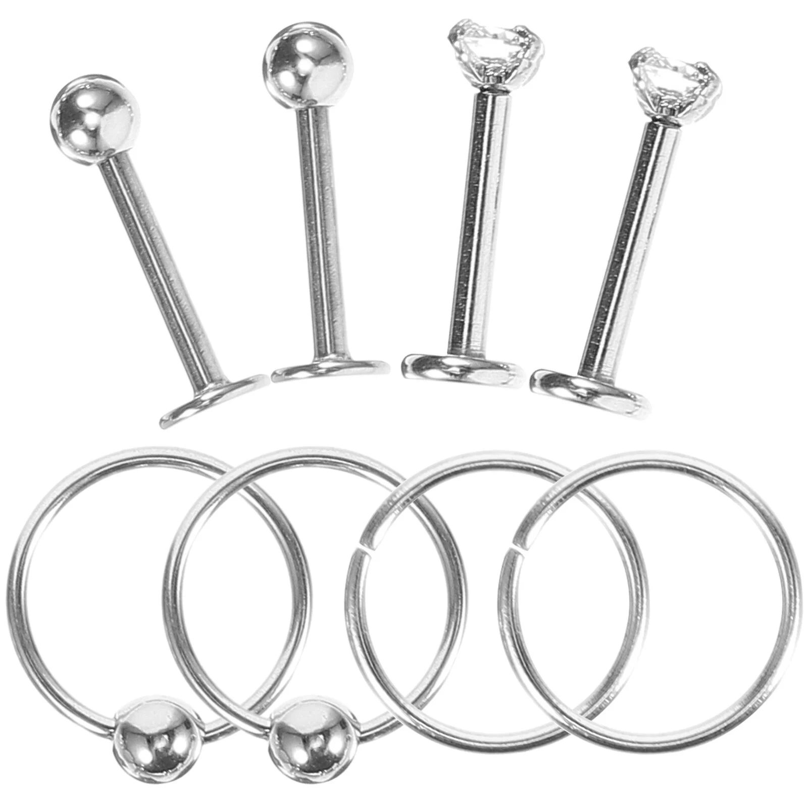 

Nose Rings Stainless Steel Jewelry Round Shape Septum Creative Hoops Ring Supplies Circles