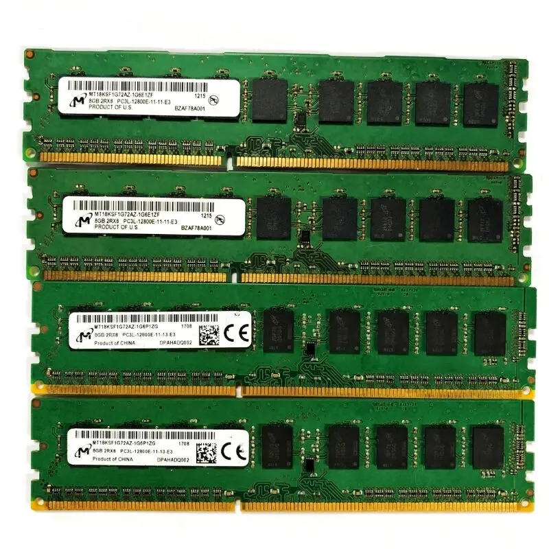 Micron DDR3 ECC RAMs 8 Гб 1600 МГц Серверная память 8 ГБ 2Rx8 PC3L-12800E-11 Серверная память компьютера