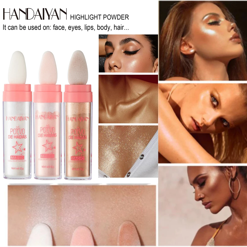 

Fairy Powder High Light Pat Powder Body Highlighter Brighten Natural Three-Dimensional Repairing Blush For Girls Face Makeup