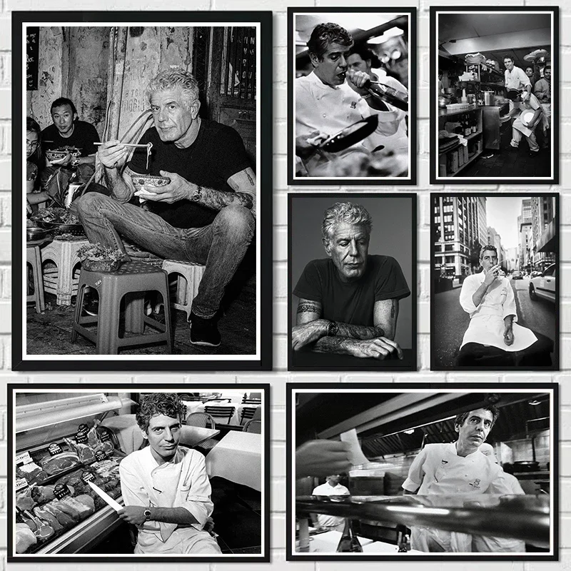 Плакат на холсте с изображением шеф-повара Энтони бердэна для домашней столовой