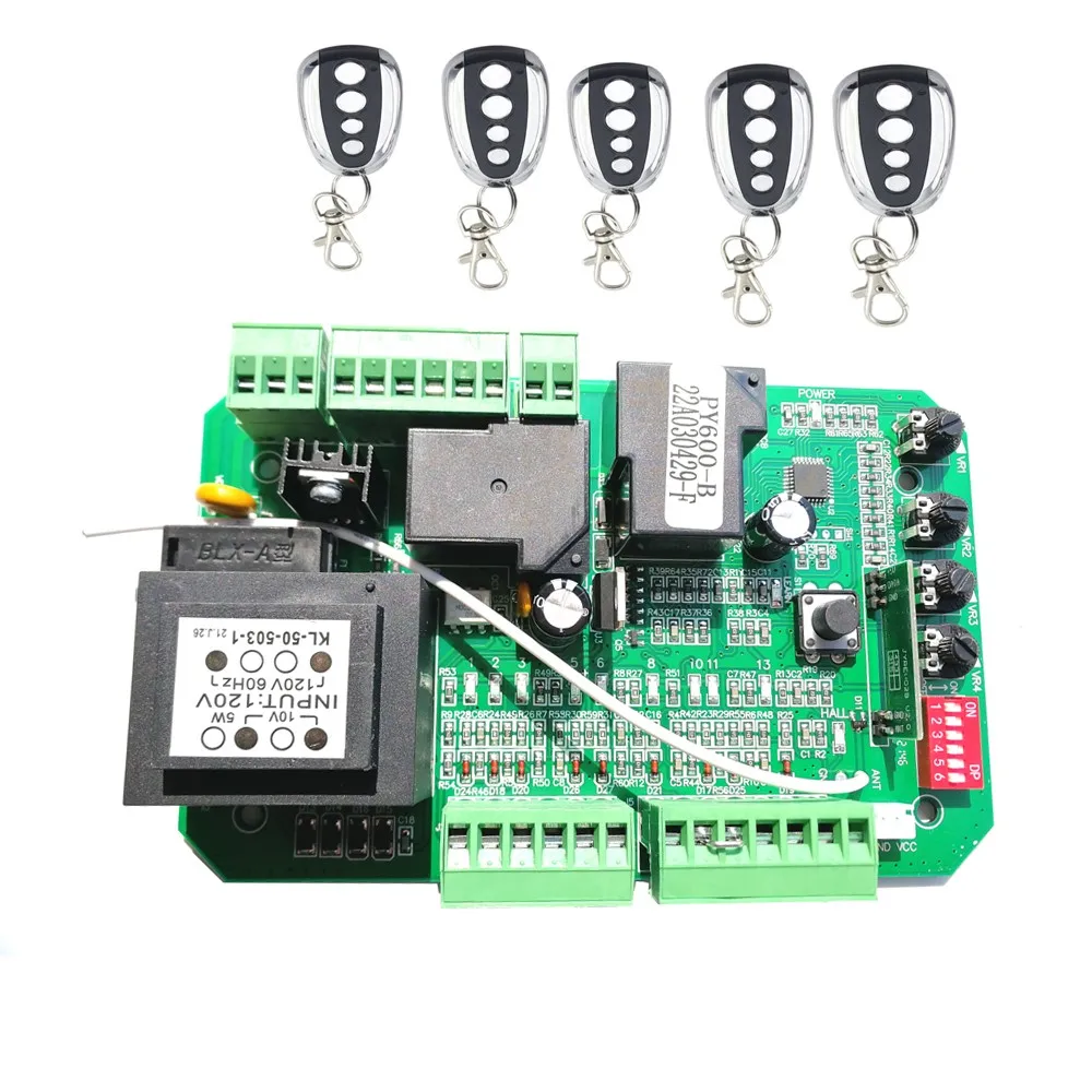 120VAC only Soft Sart Sliding gate opener motor control unit PCB controller circuit board electronic card