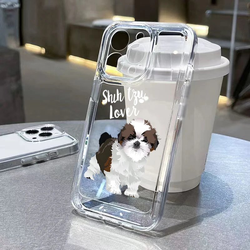 Чехол для телефона с рисунком кота и собаки iPhone 16 11 12 13 14 15 Pro Max Mini XSM 7 8 Plus