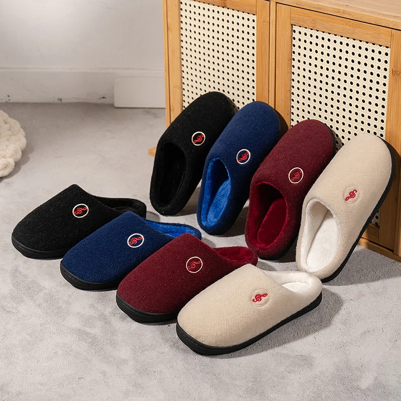 Lucyever женские тапочки на плоской подошве с хлопковым верхом и флисовой