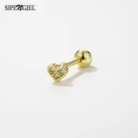 sipengjel 1pc fashion mini zircon round bead ear piercing stud earrings tragus cartilage studs earring for women jewelry