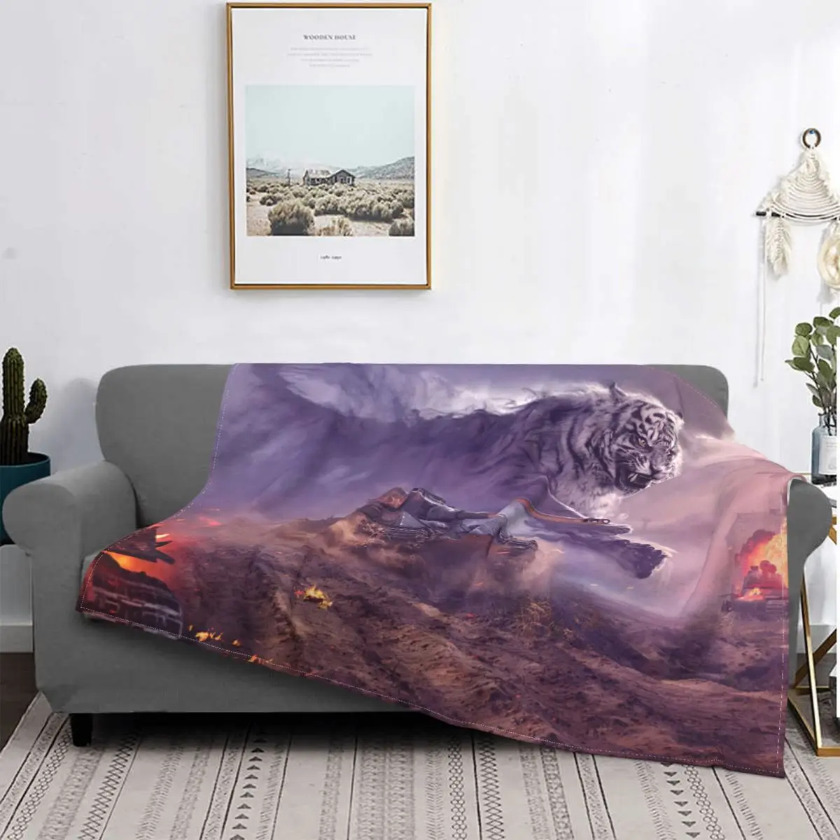 

Фланелевое Одеяло Ganme World of танки, удобное флисовое покрывало с самоходным пистолетом и тигром для бега