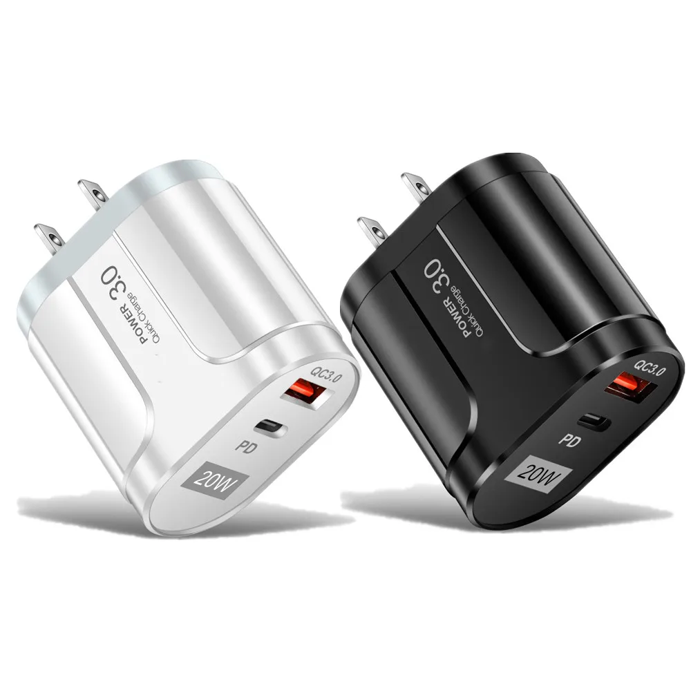 

100pcs 20W PD Wall Charger Fast Charging Power Adapters For Iphone 11 12 13 Samsung Huawei
