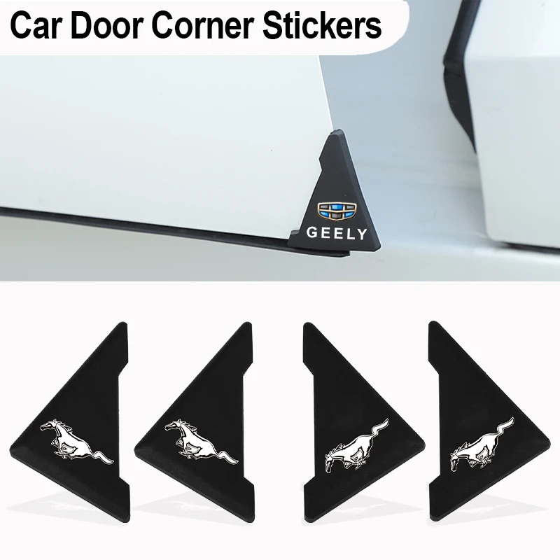 

Car Door Corner Cover Collision Protector Stickers Decoration for Mustang 2005 2006 2007 2008 2009 2015 GT5.0 Car Accessories