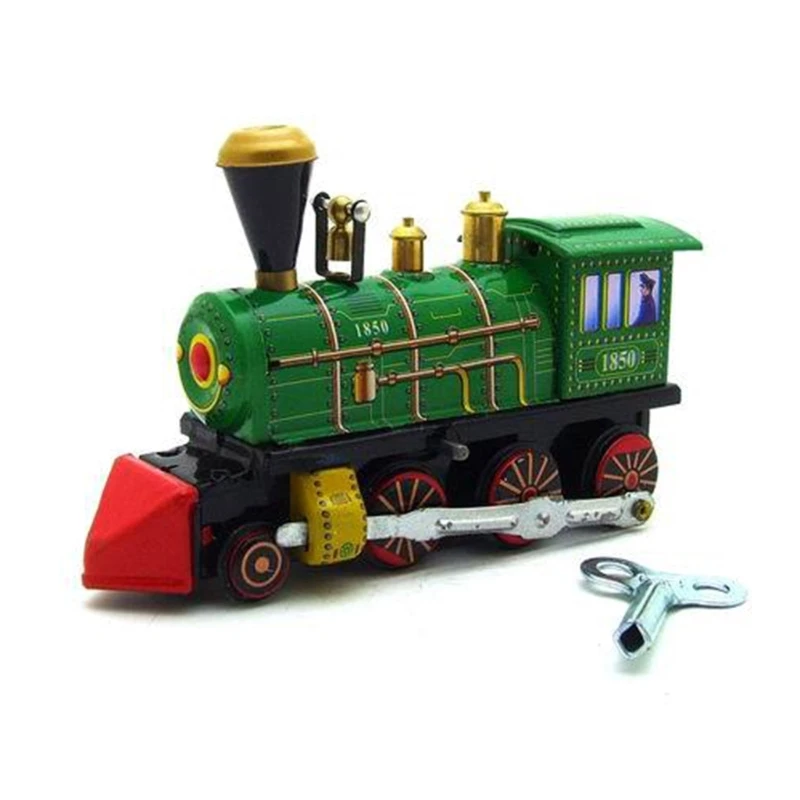 

Green Locomotive Toy Train Wind Up Toy Locomotive Model Train Toy Clockworks Toy DropShipping