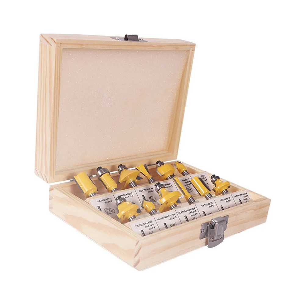 

Набор фрез, комплект твердосплавных насадок для работ по дереву, хвостовик 1/4 дюйма, 8 мм, 12 шт.