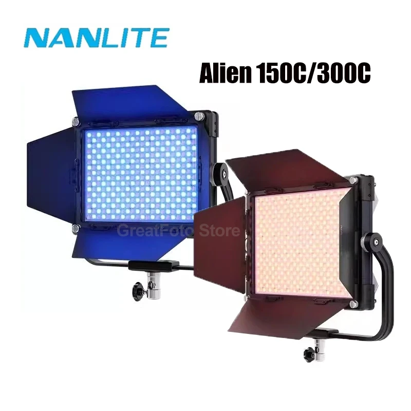 Фото Светодиодная панель Nanlite Alien 150C/300C для фотосъемки, 2700K-12000K, RGBWW, с регулировкой цвета, для видео и кино №2