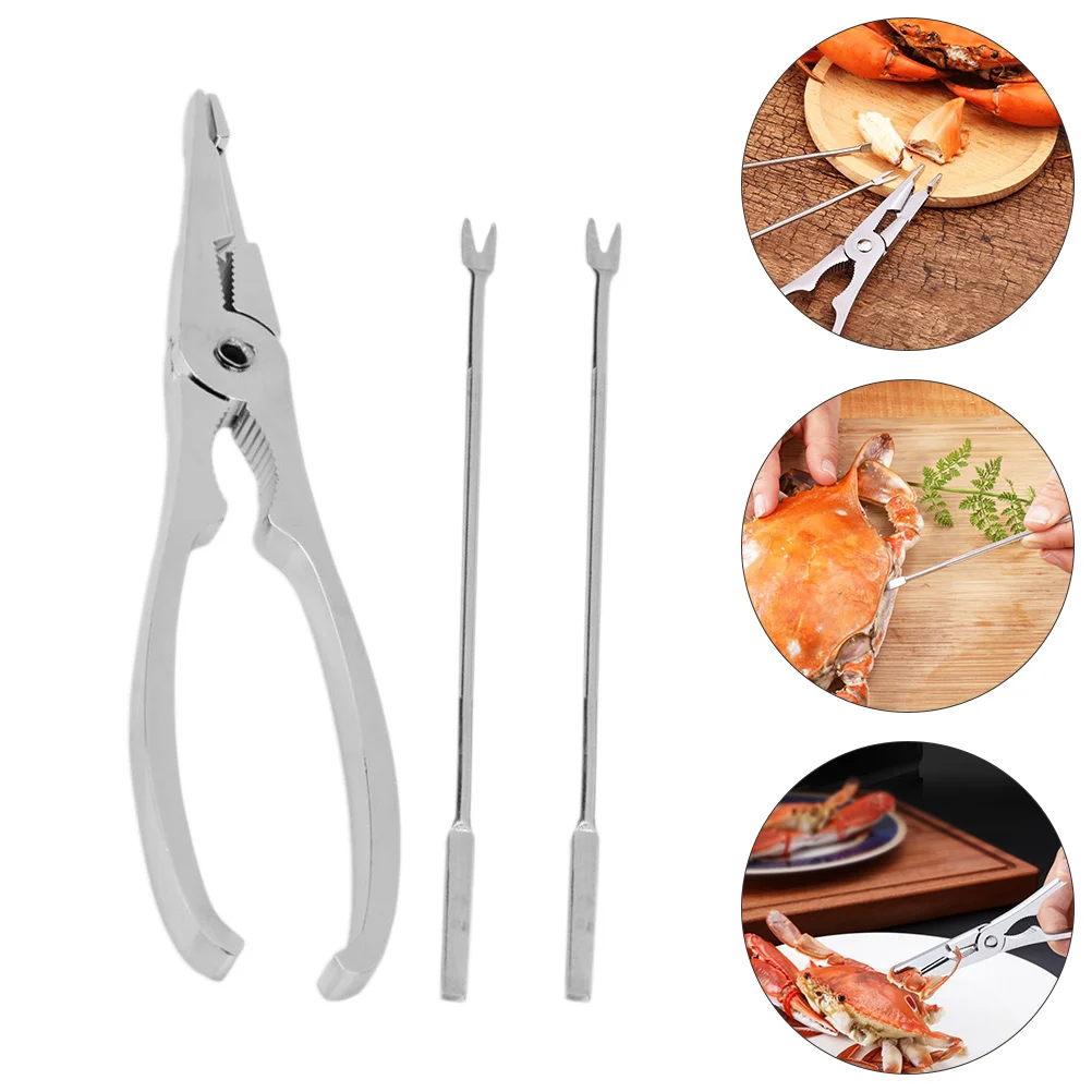 

Crab Lobster Seafood Tool Utensil Fork Utensilsleg Scoop Needle Forks Picks Shellers Eating Prawn Peelerplier Shrimp Opener