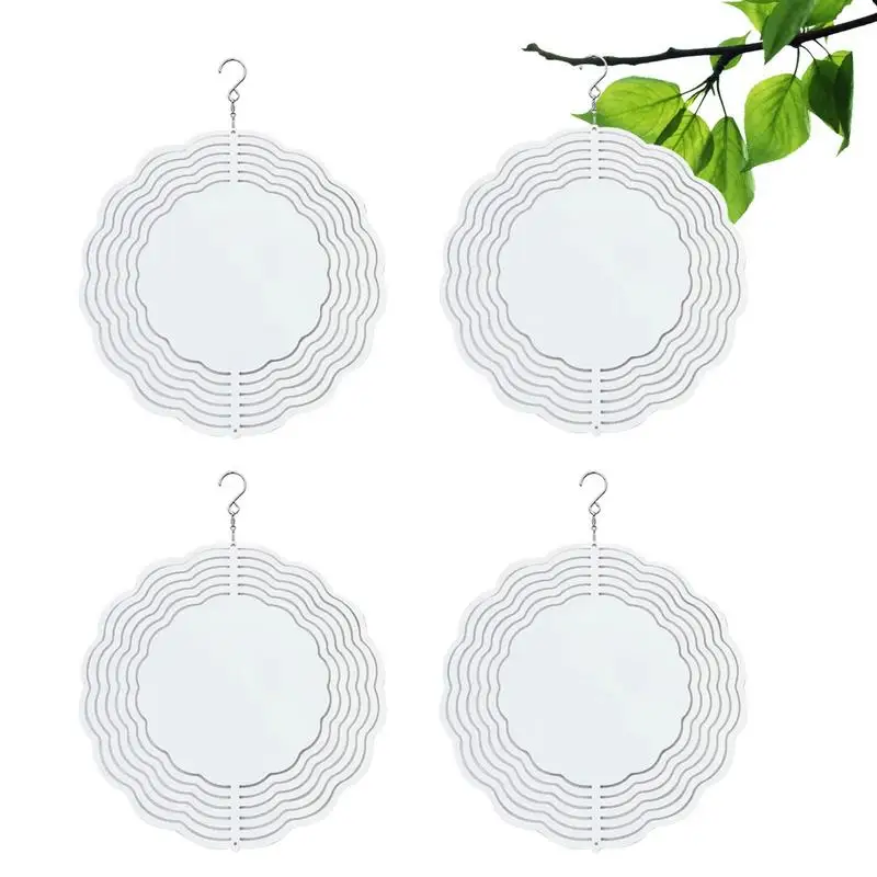 

Blank Sublimation Wind Spinners Aluminum Circle 3D Wind Chime Spinner Blanks 8-Inch Aluminum Metal Kinetic Sculpture For Heat