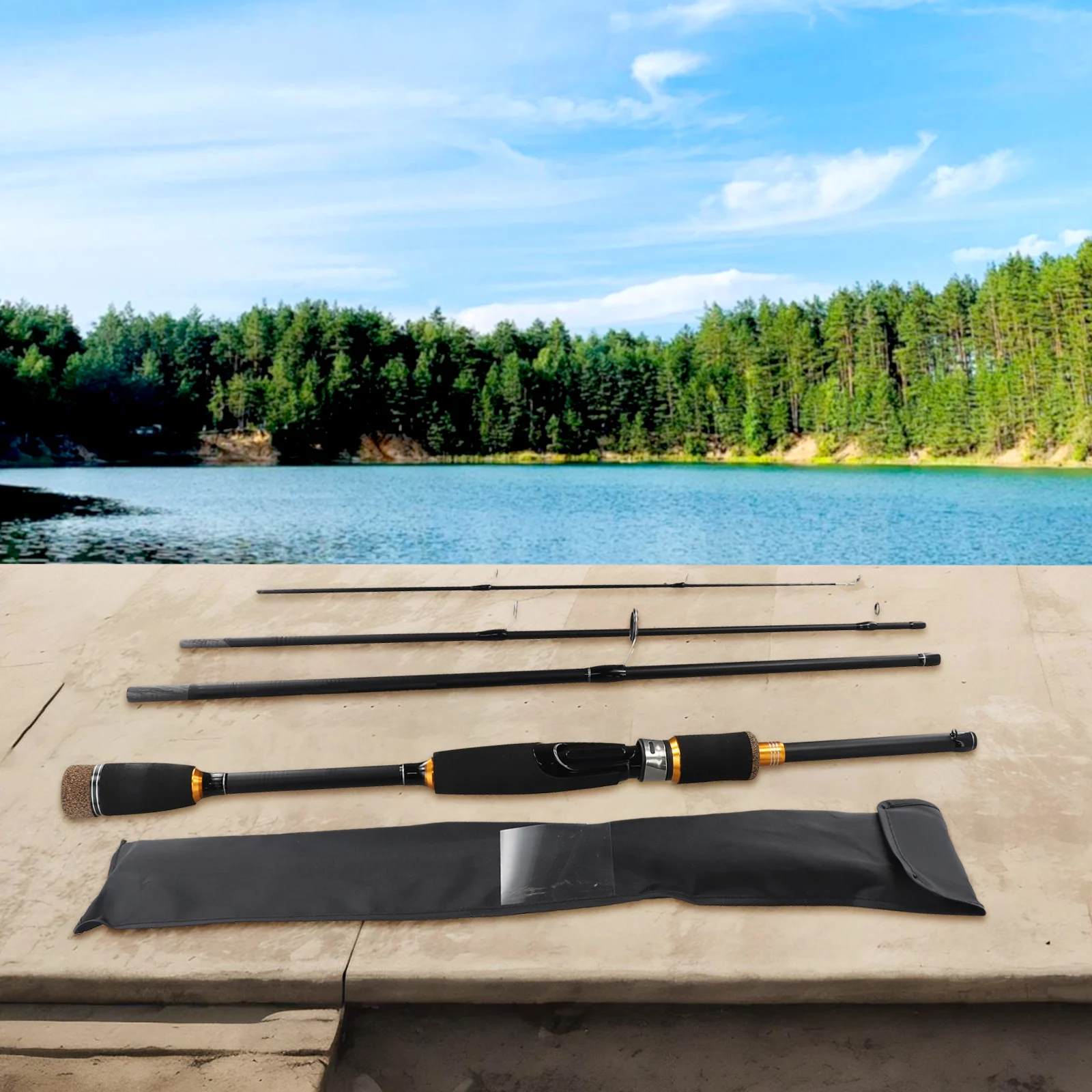 Дорожная приманка с термоусадочной длиной портативная удочка защитой от