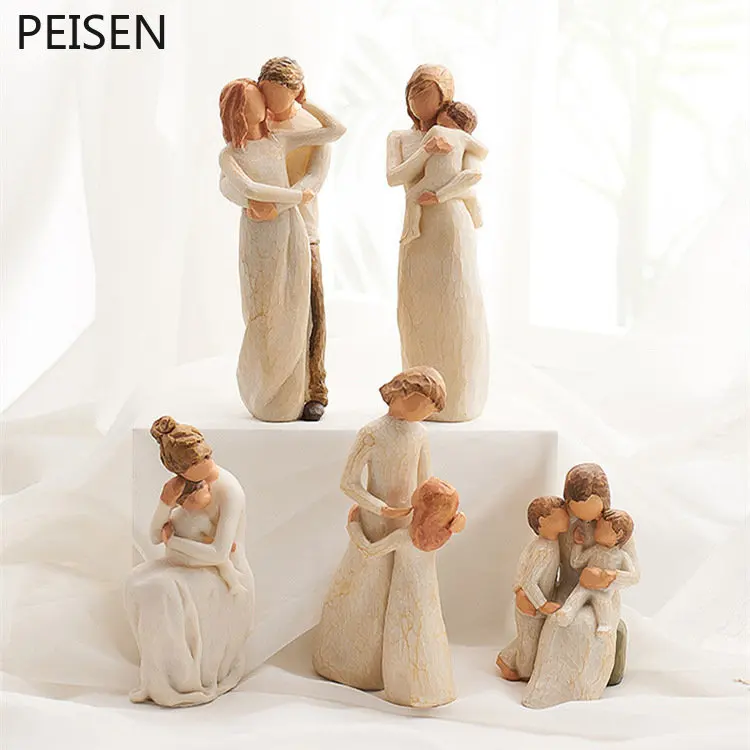 

A Nordic Family of Three Ornaments Modern Bedroom Living Room Home Furnishings To Send Father’s Day Gifts Home Decor