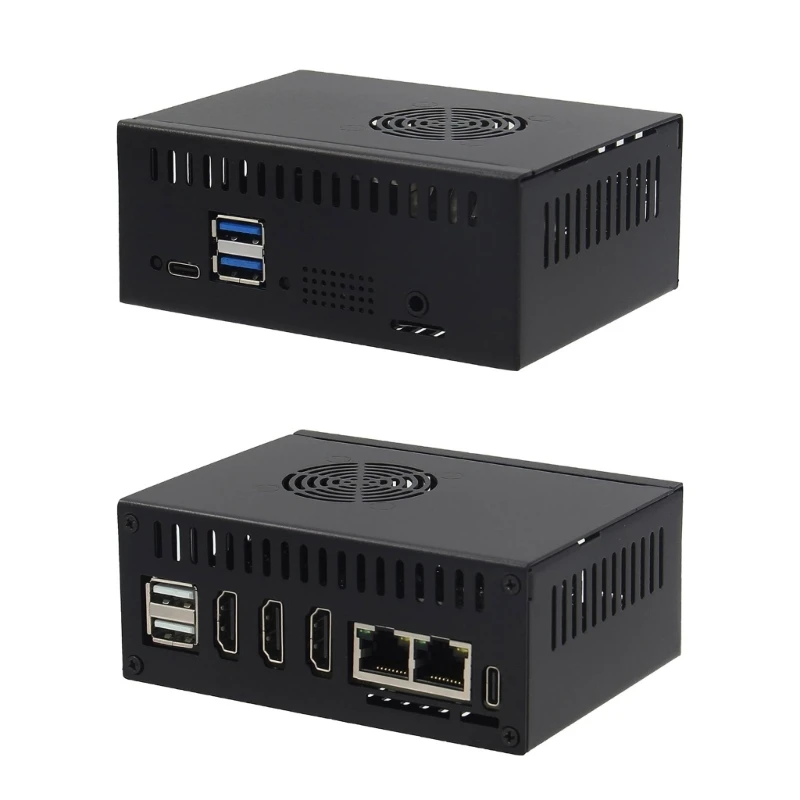 Для OrangePi 5 металлический корпус с рассеиванием тепла и охлаждающим вентилятором |