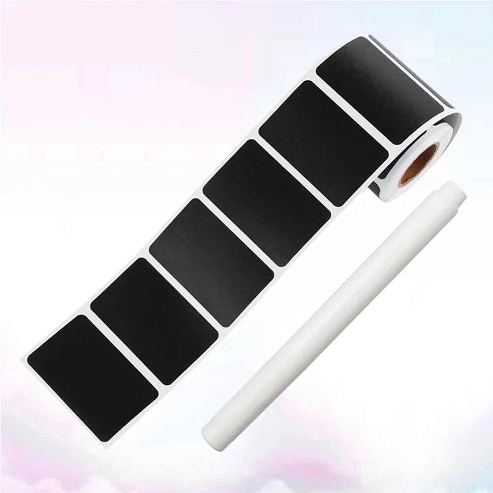 

Chalkboard Label Rectangular Removable Durable Spice Bottle Sign for Kitchen